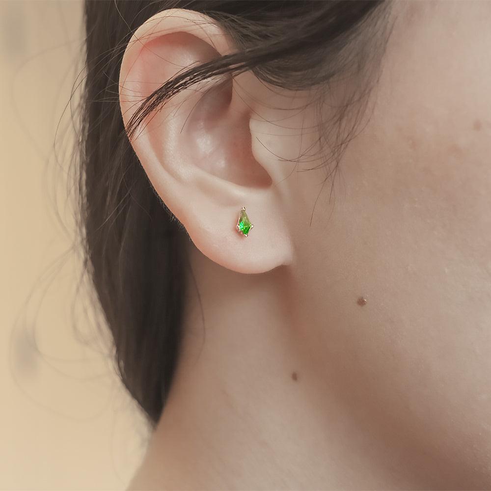Dainty Kite Cut Premium Gemstone Stud Earrings - JESCOJES
