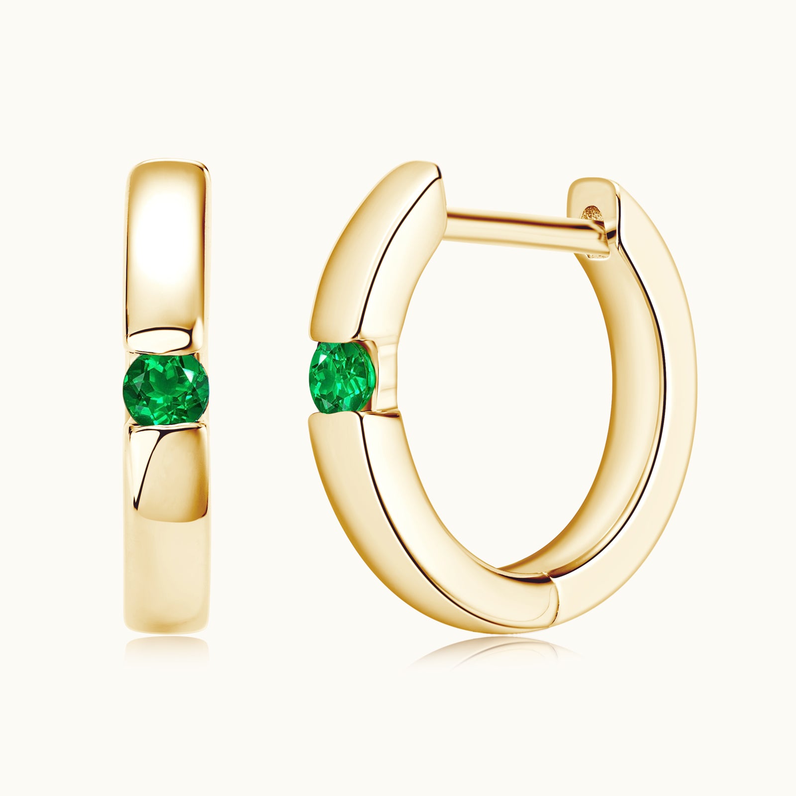 Chic Emerald Hoop Earrings - JESCOJES