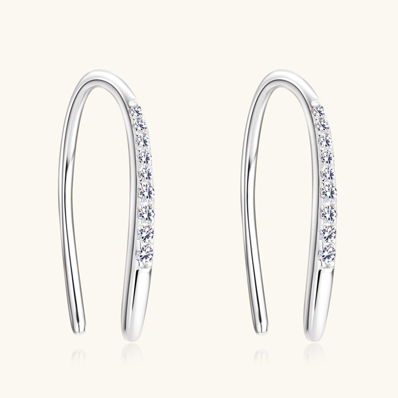 Premium Moissanite Pavé Threader Earrings - JESCOJES