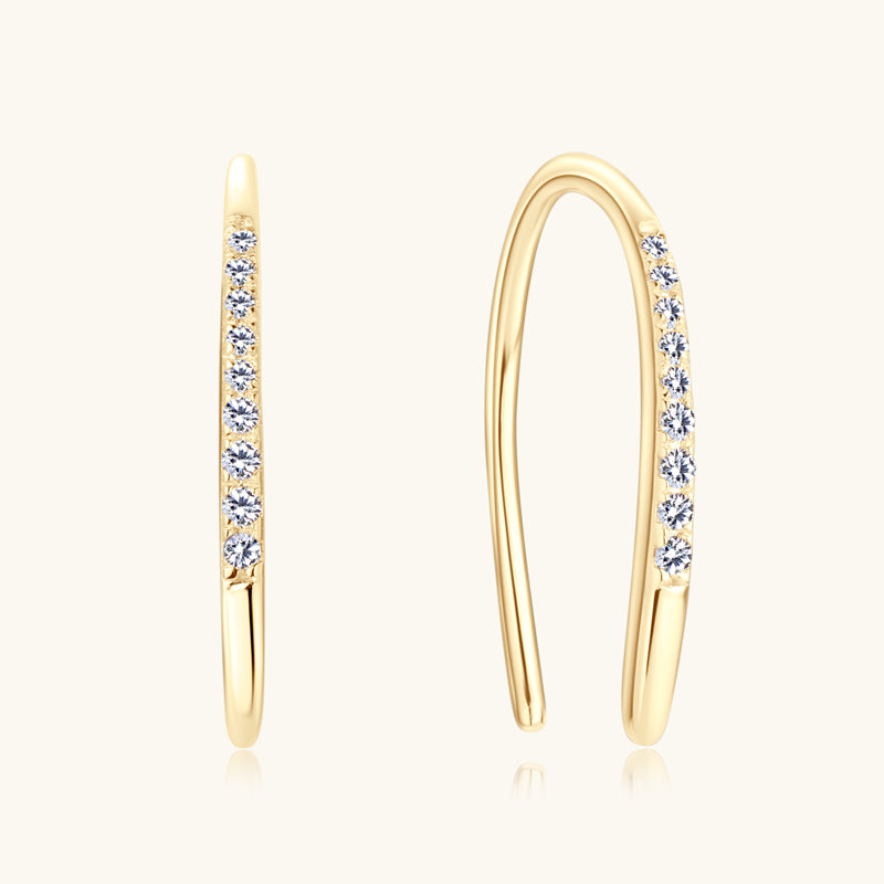 Premium Moissanite Pavé Threader Earrings - JESCOJES