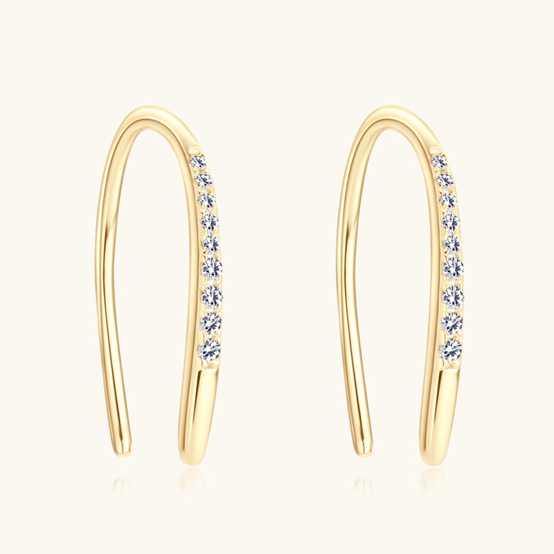 Premium Moissanite Pavé Threader Earrings - JESCOJES