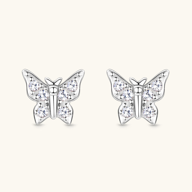 Shining Butterfly Premium Moissanite Stud Earrings