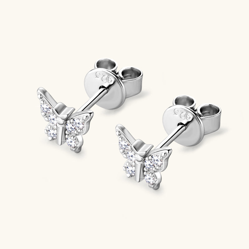 Shining Butterfly Premium Moissanite Stud Earrings