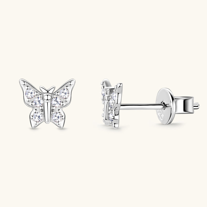 Shining Butterfly Premium Moissanite Stud Earrings