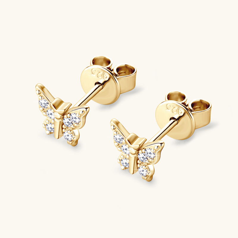 Shining Butterfly Premium Moissanite Stud Earrings