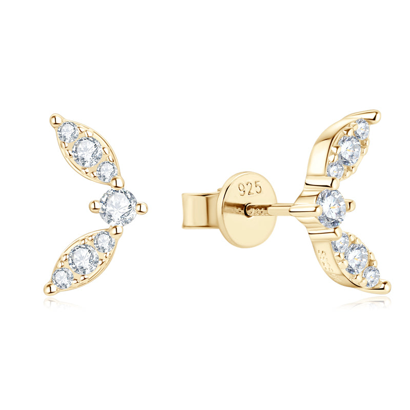 Chic Butterfly Premium Moissanite Stud Earrings - JESCOJES