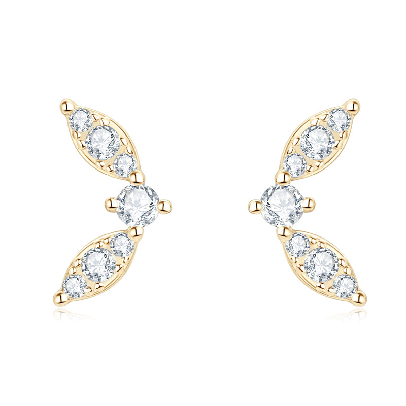 Chic Butterfly Premium Moissanite Stud Earrings - JESCOJES