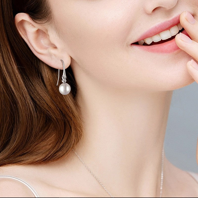 JESCOJES Vigorous Pearl Dangle Earrings