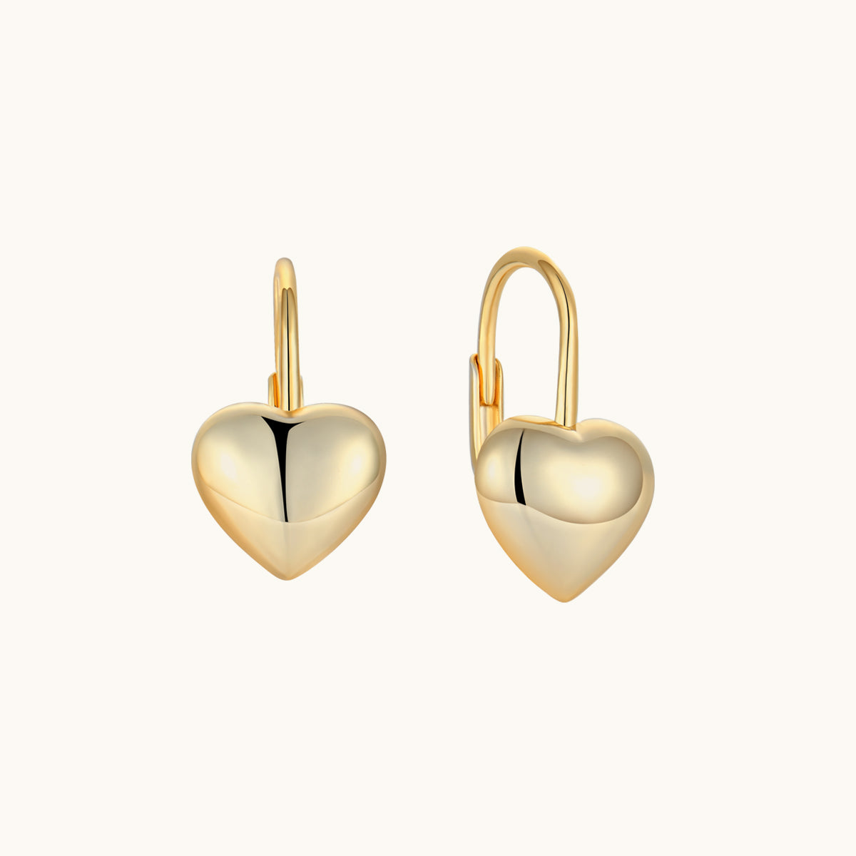 Golden Heart Mini Drop Earrings - JESCOJES