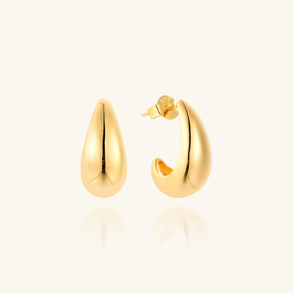 Golden Dôme Hoop Earrings