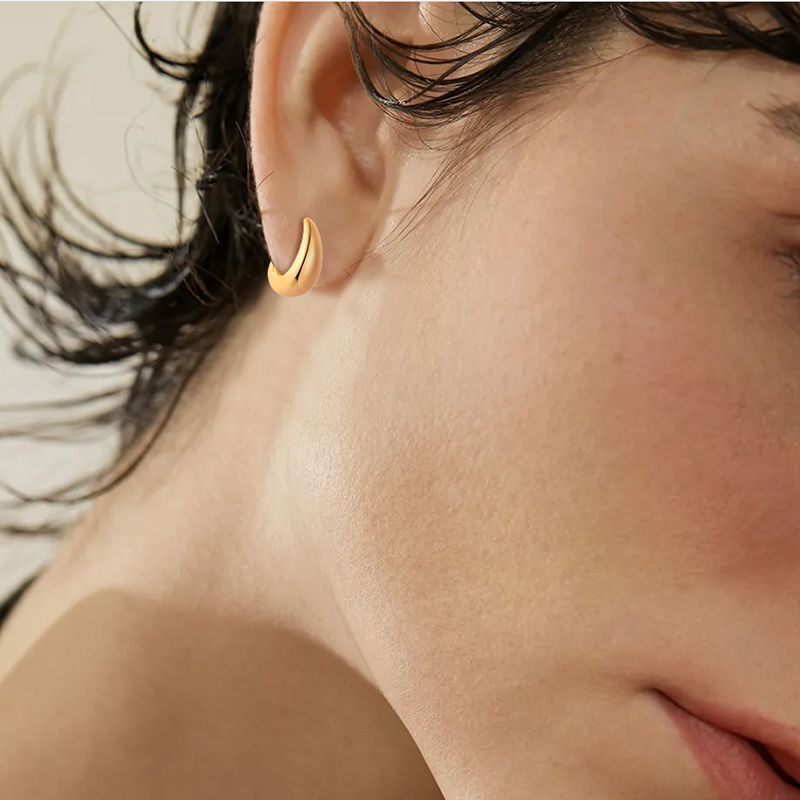 Golden Dôme Hoop Earrings