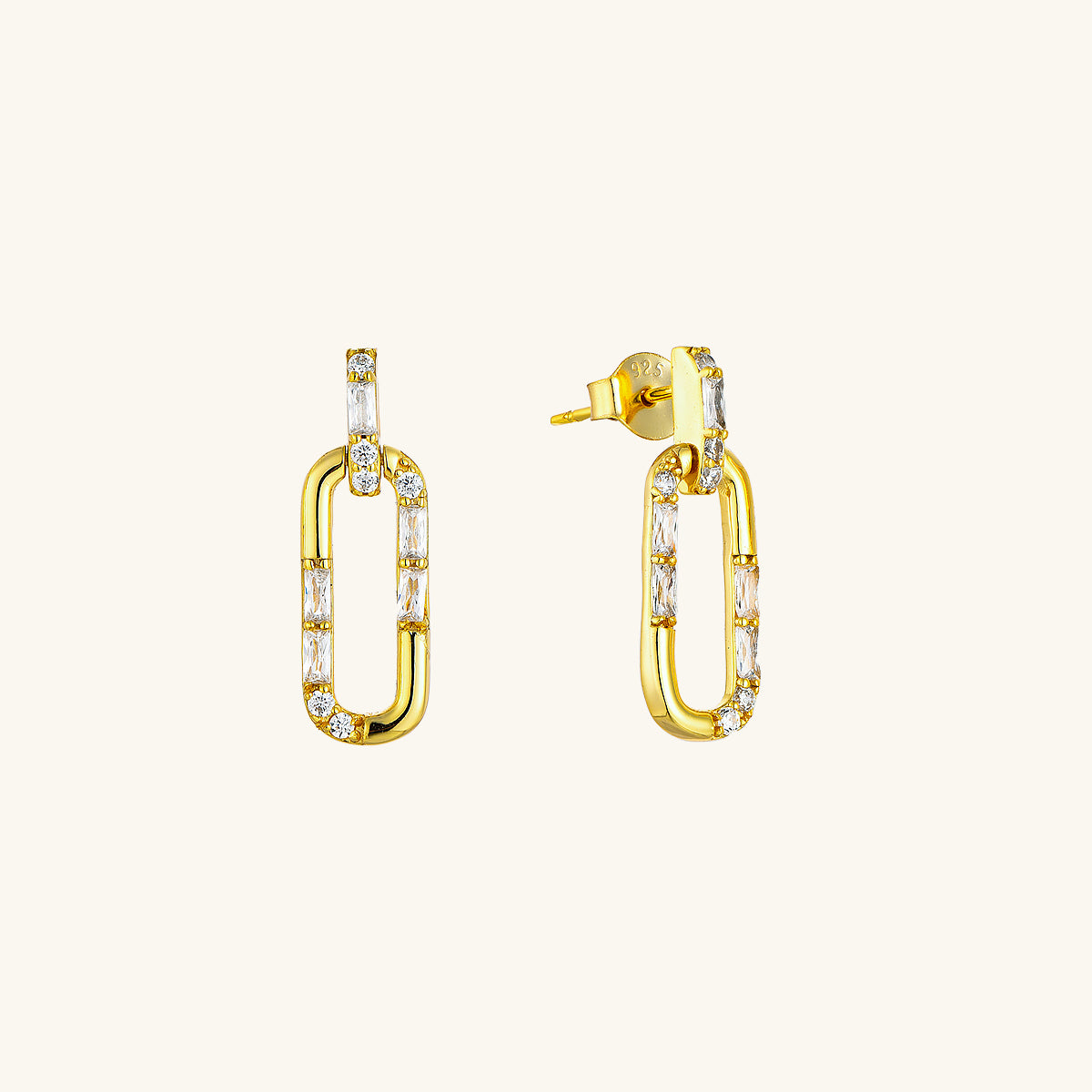 Golden Pin Drop Earrings