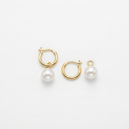 JESCOJES Elegant Multi-Wear AAAA Pearl Drop Earrings