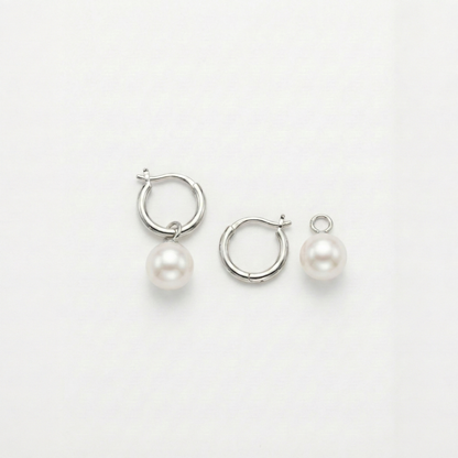 JESCOJES Elegant Multi-Wear AAAA Pearl Drop Earrings