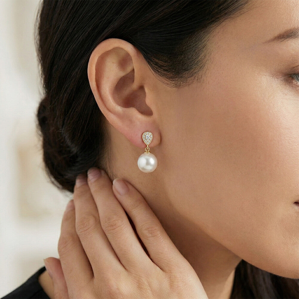 JESCOJES Radiant Freshwater Pearl Earrings