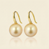 JESCOJES Charming Golden South Sea Pearl Drop Earrings