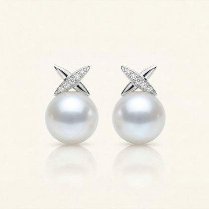 JESCOJES The Crossroads | Pearl Stud Earrings