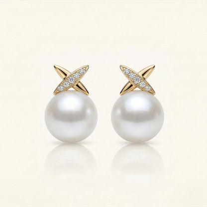 JESCOJES The Crossroads | Pearl Stud Earrings