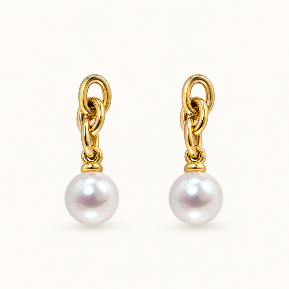JESCOJES The Chainette | Aurora Pearl Earrings