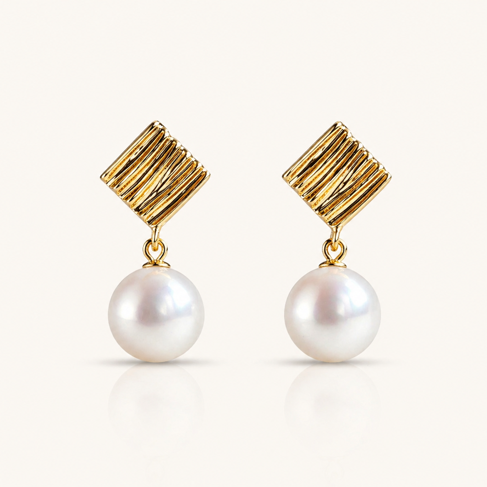 JESCOJES The Carré | Aurora Pearl Earrings