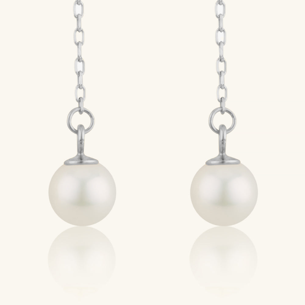 JESCOJES Versatile AAA Pearl Earrings - White