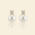 JESCOJES Noble AAAA Freshwater Pearl Stud Earrings  Gold Plated