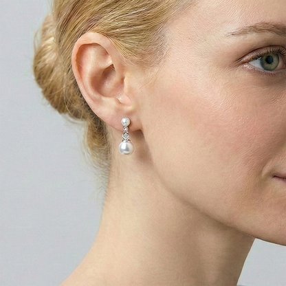 JESCOJES Luminous AAAA Akoya Pearl Earrings