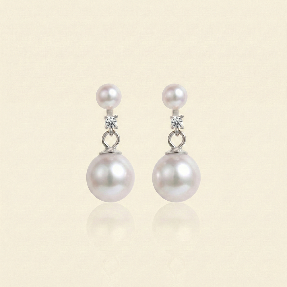 JESCOJES Luminous AAAA Akoya Pearl Earrings