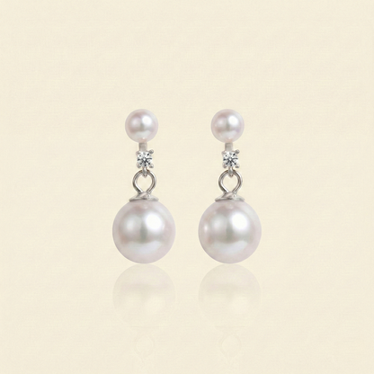 JESCOJES Luminous AAAA Akoya Pearl Earrings