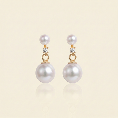 JESCOJES Luminous AAAA Akoya Pearl Earrings