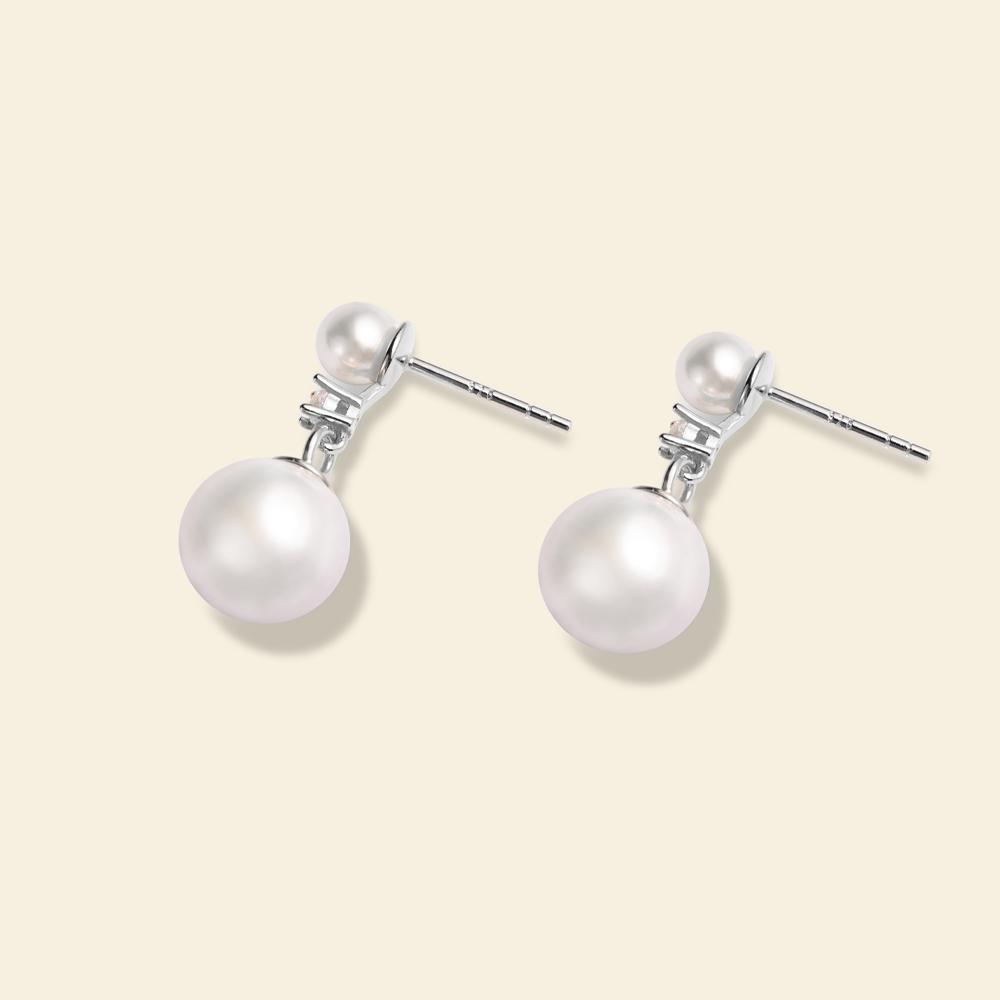 JESCOJES Luminous AAAA Akoya Pearl Earrings