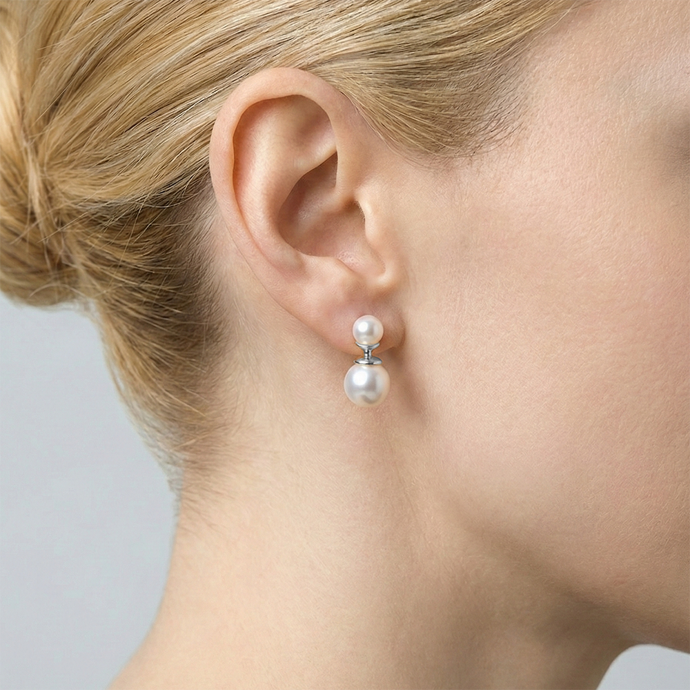 JESCOJES Duo Elegance Akoya Pearl Earrings