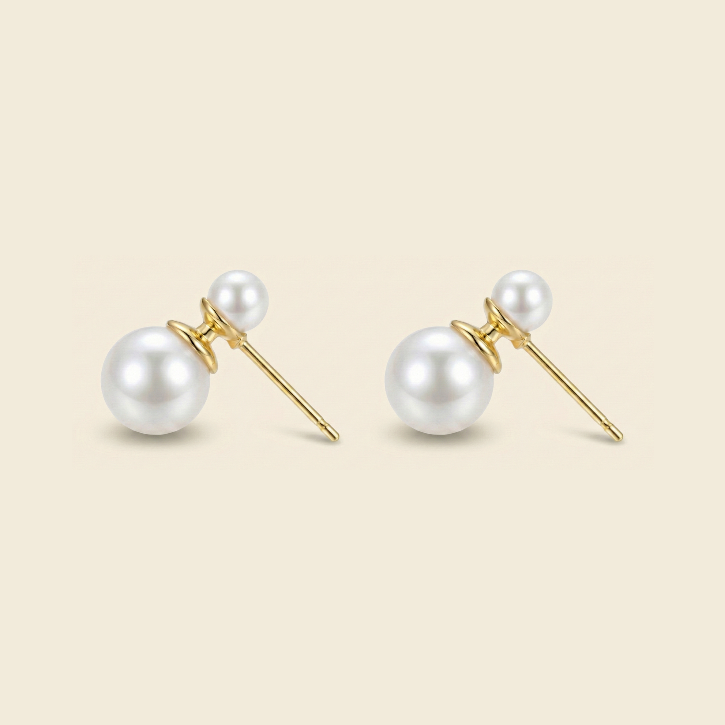 JESCOJES Duo Elegance Akoya Pearl Earrings