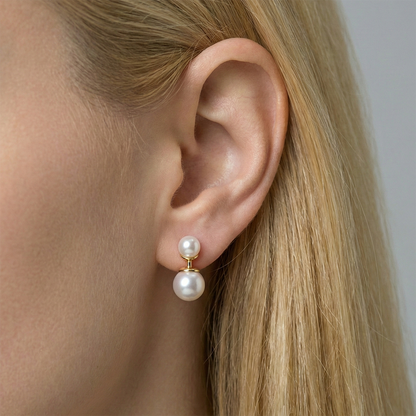 JESCOJES Duo Elegance Akoya Pearl Earrings