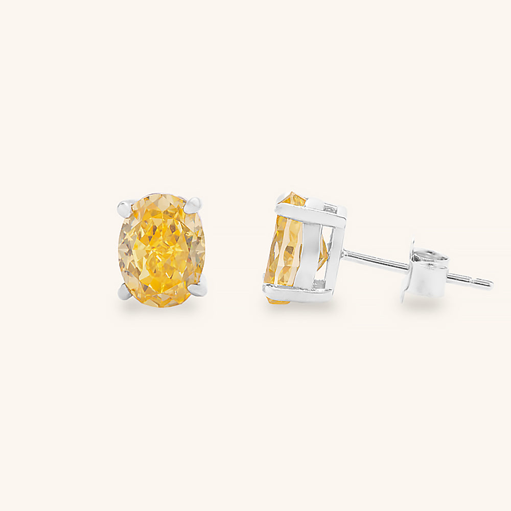 Harmony Oval Stud Earrings