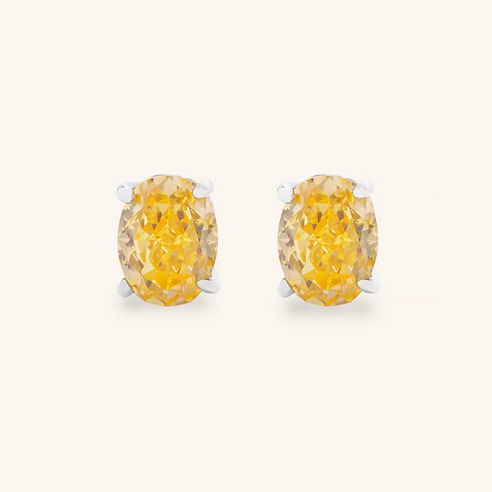 Harmony Oval Stud Earrings