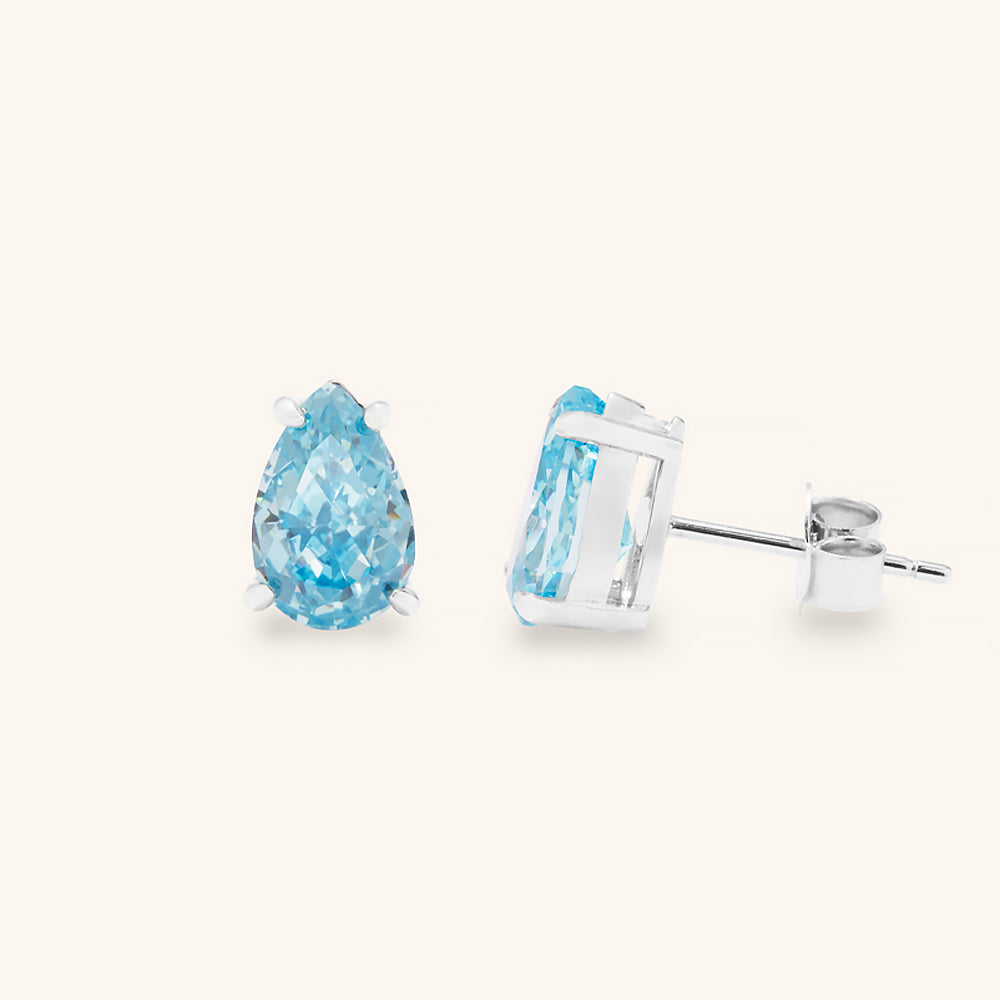 Vibrant Water Drop Stud Earrings