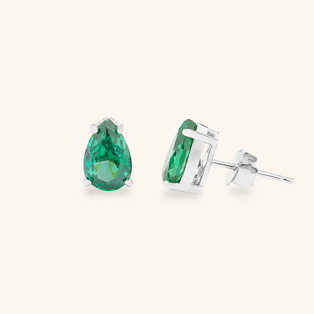 Vibrant Water Drop Stud Earrings