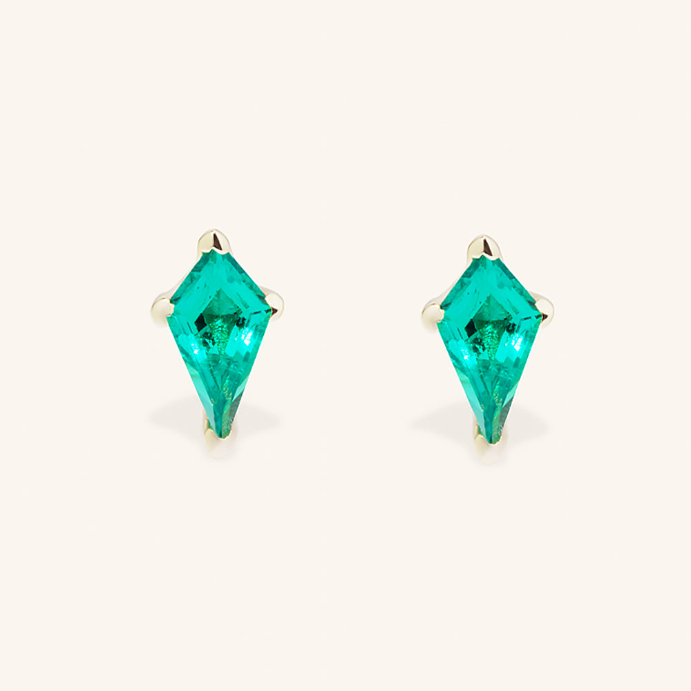 Dainty Kite Cut Premium Gemstone Stud Earrings - JESCOJES