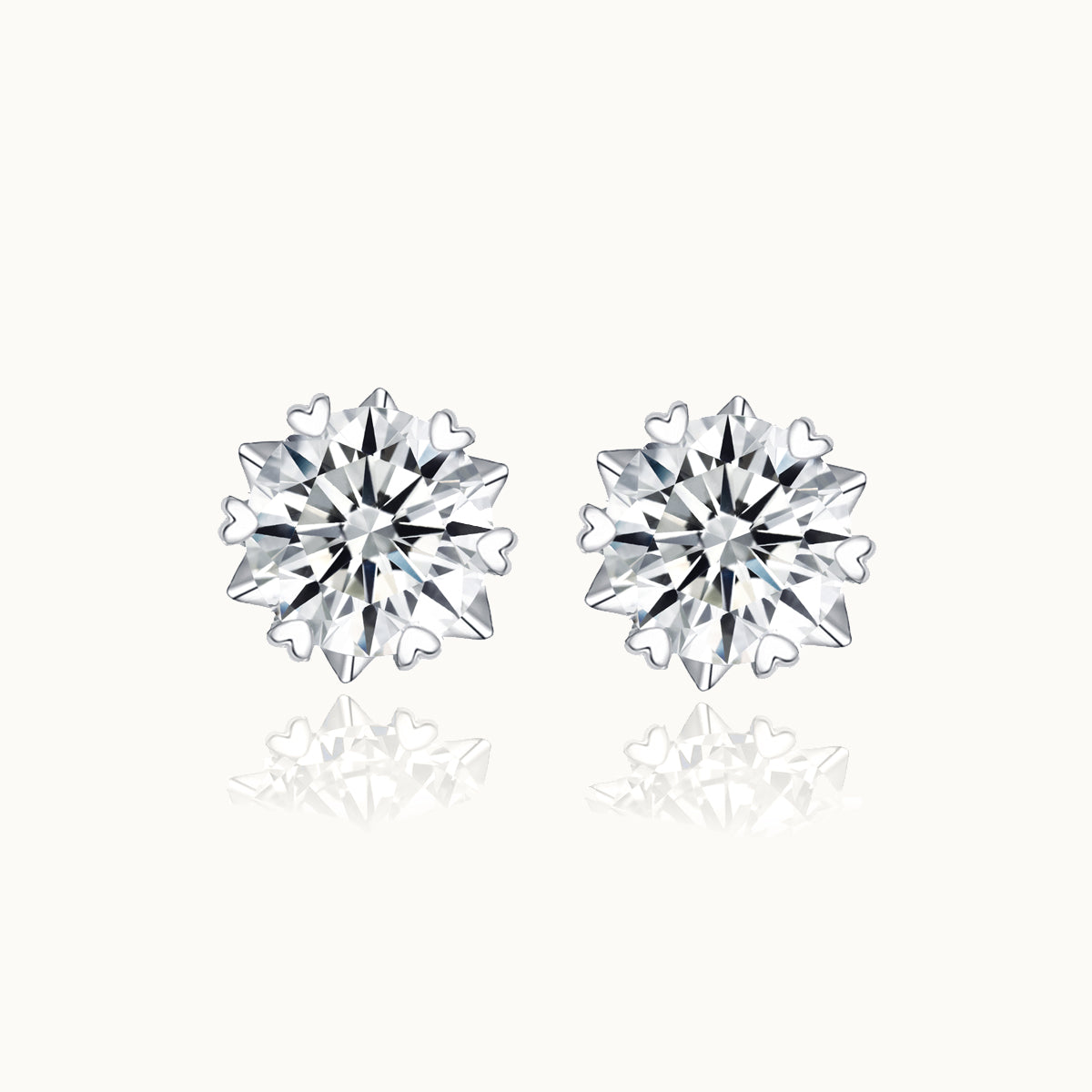 Romantic Flower Moissanite Stud Earrings - JESCOJES