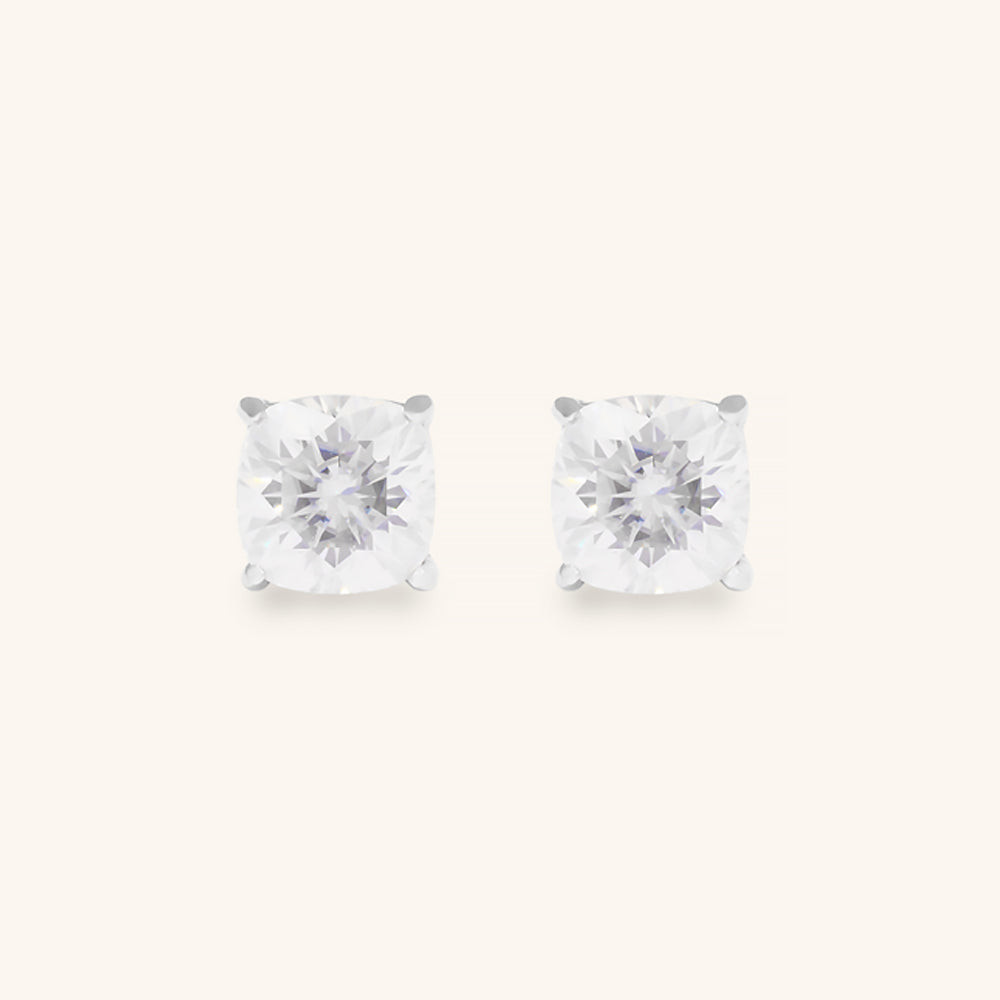 Classic Cushion Premium Moissanite Stud Earrings - JESCOJES