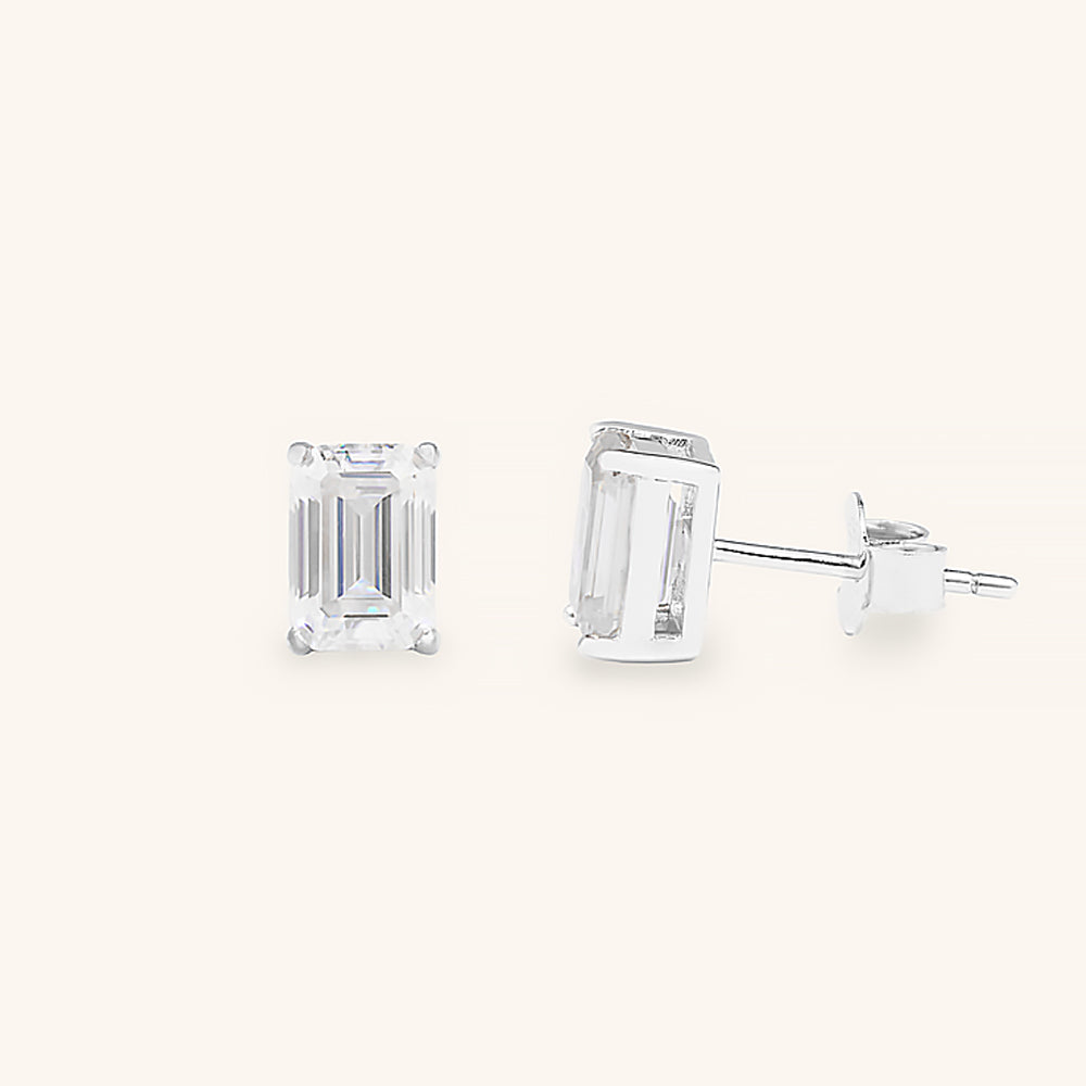 Classic Emerald Premium Moissanite Stud Earrings - JESCOJES