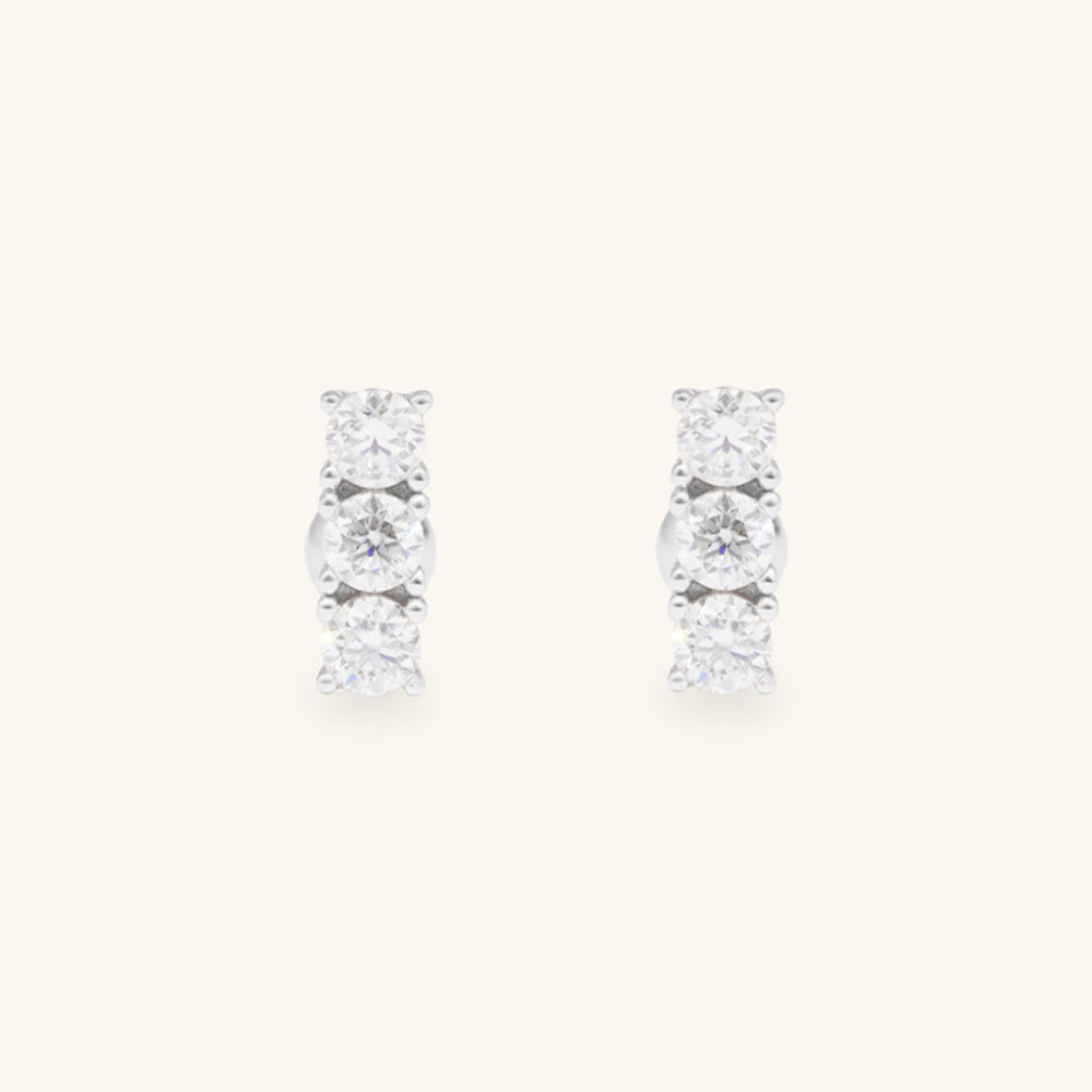 Classic Bar Moissanite Stud Earrings