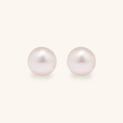 Freshwater Pearl Stud Earrings 8mm - JESCOJES