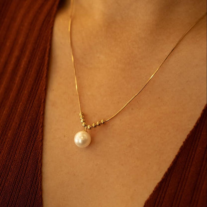 JESCOJES Elegant Beauty AAAA-Grade Pearl Pendant Necklace
