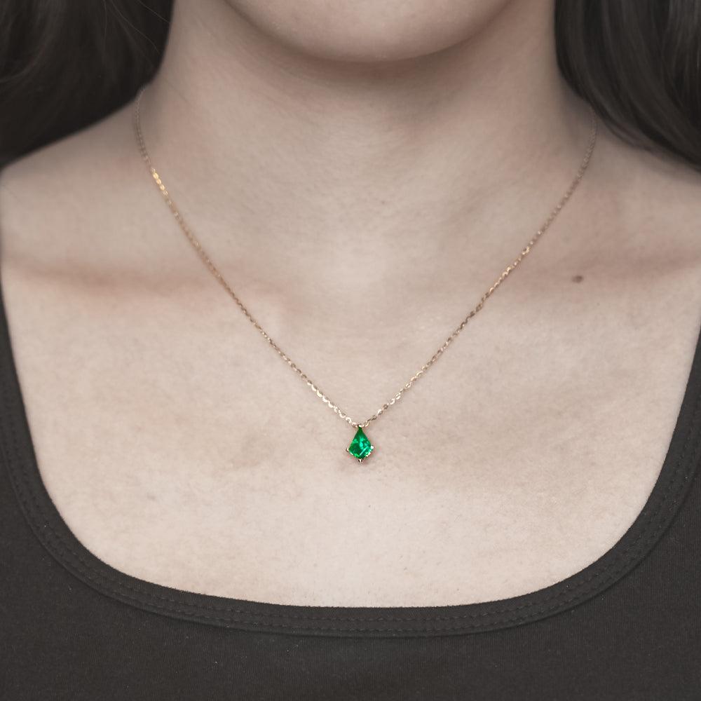 Dainty Kite Cut Premium Gemstone Necklace - JESCOJES