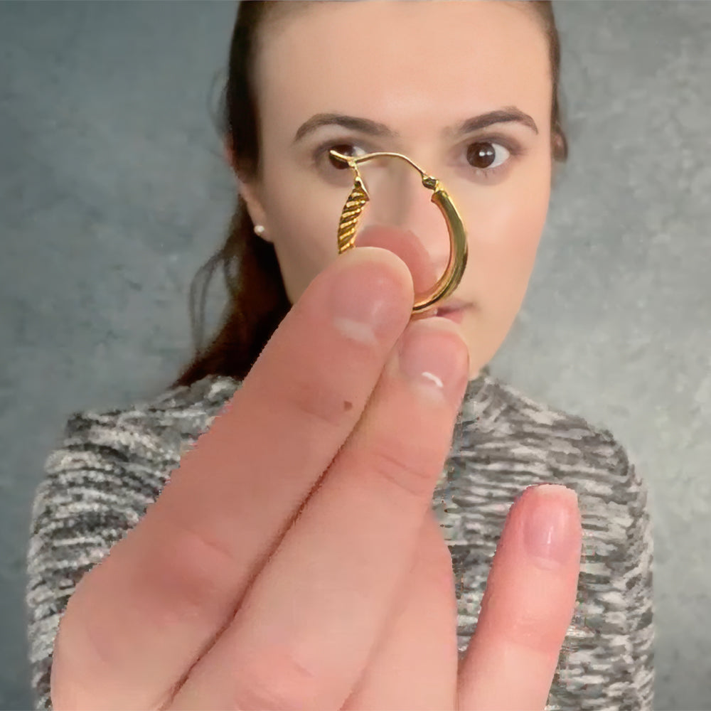 JESCOJES Golden Dôme Texture Medium Hoop Earrings - LeviTicus Fashions's Review