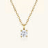 Golden Moissanite Four Prong Necklace 0.5CT - JESCOJES