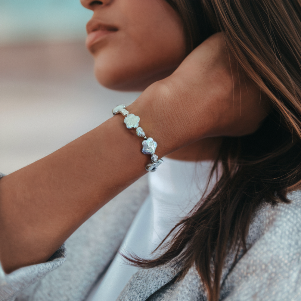 Plum Blossom Baroque Pearl Bracelet