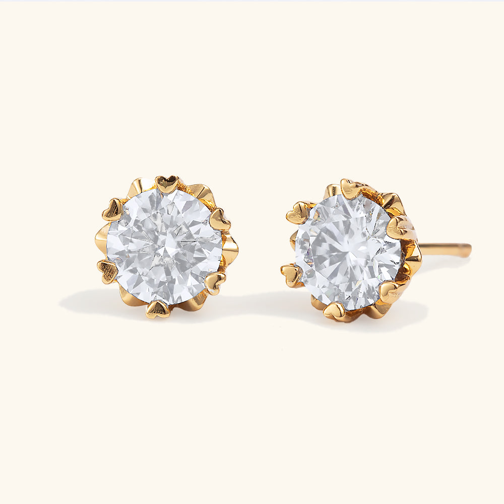 Premium Moissanite Romantic Flower Stud Earrings - JESCOJES